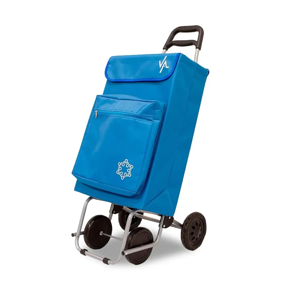 Amig carrello spesa 4 ruote 48 litri blu 15 kg