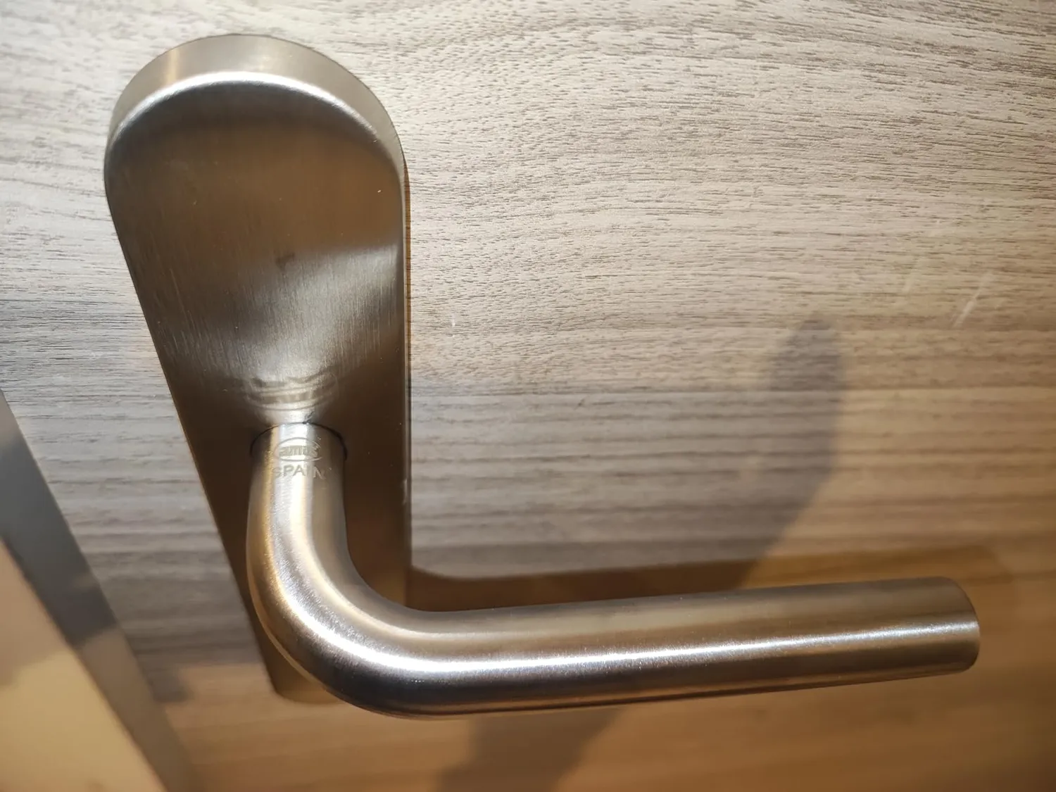 Amig 4PX set maniglie porta con piastra inox satinato