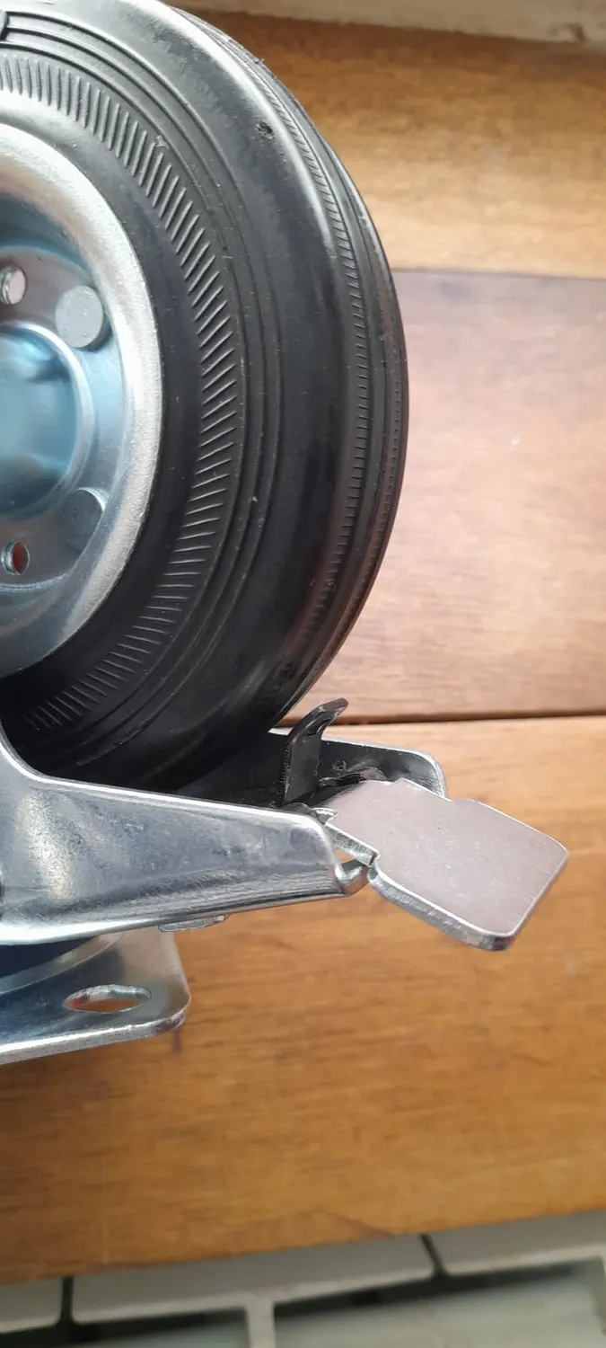 Amig Set 4 Ruote con Freno 125 mm 120 Kg Gomma