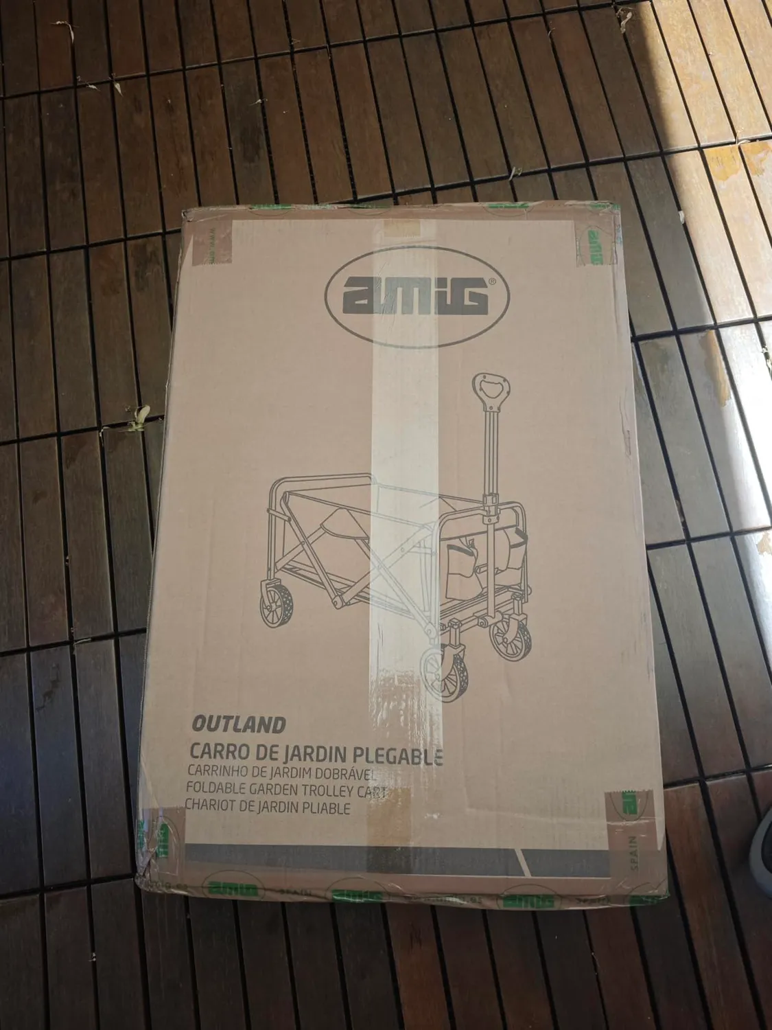 Amig Outland carrello pieghevole nero 100 kg 20 cm