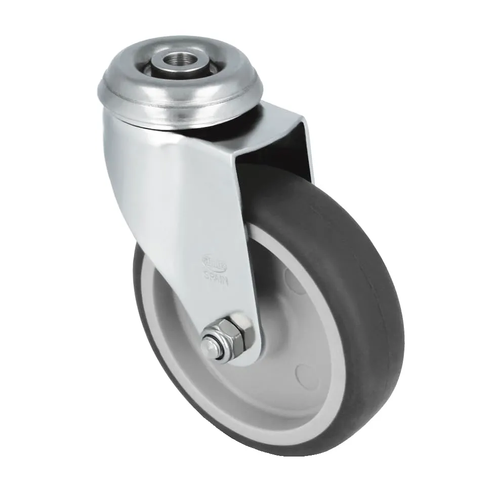 Amig Ruote Ø100 mm Set 4 Inox Gomma Nera 90 Kg