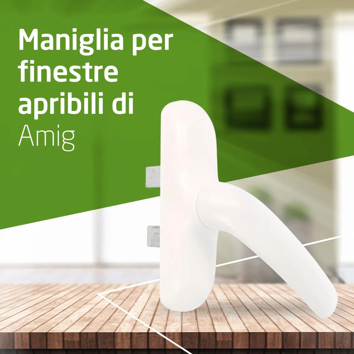 Amig maniglia finestra battente bianca 180 mm