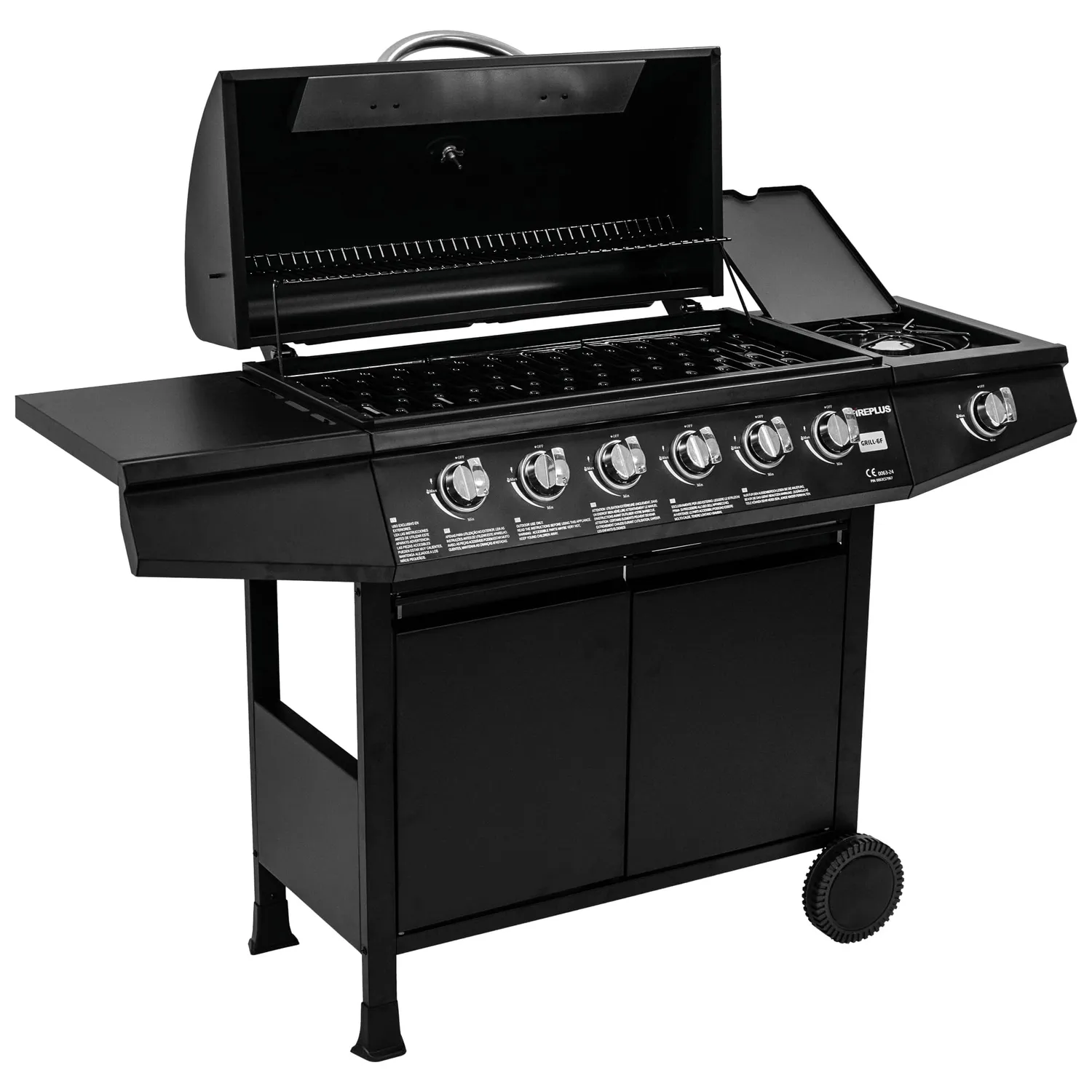 Amig Fireplus GRILL-6F barbecue a gas 6+1 nero 12,9 kW
