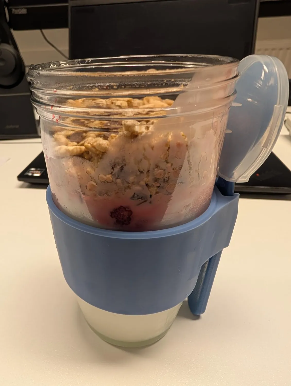 Amig Mod.1 bicchiere yogurt vetro 480 ml con vaschetta cereali