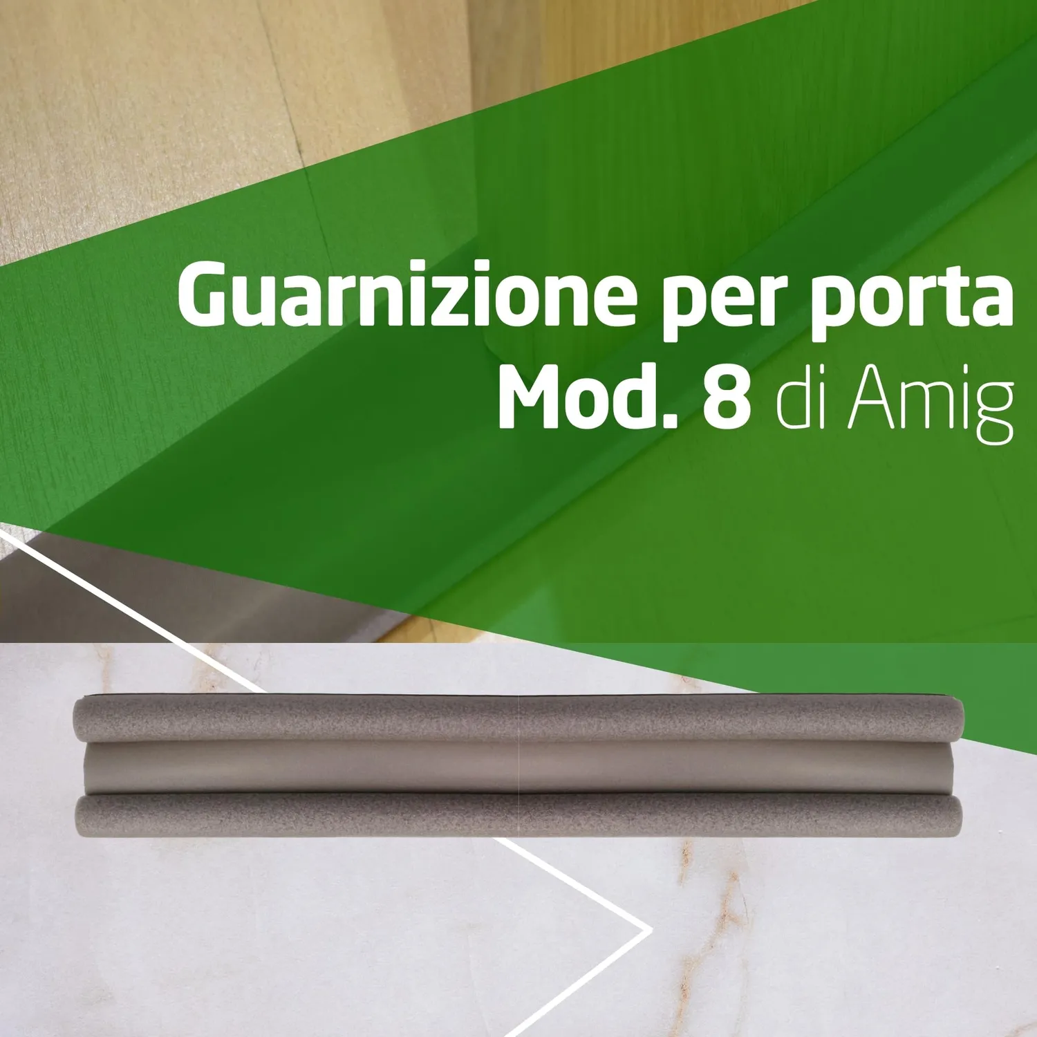 Amig Paraspifferi Porta Doppio Rullo Grigio Sottoporta 35mm