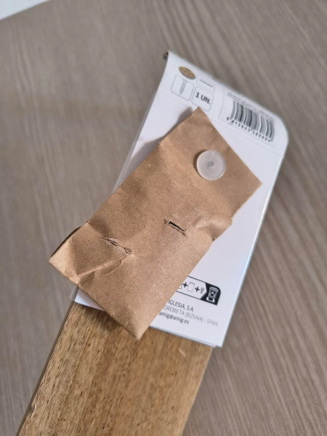 Amig CM36 appendiabiti muro 440 mm acacia nero legno