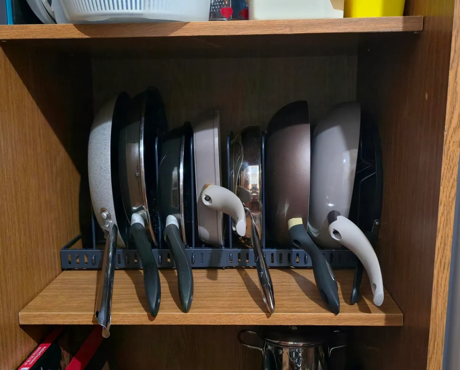 Amig organizer padelle estensibile nero 6-10 posti