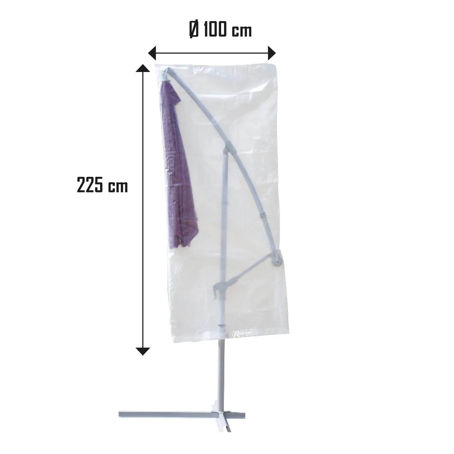 Ribimex PRH090225X100 telo ombrellone trasparente 100x225 cm