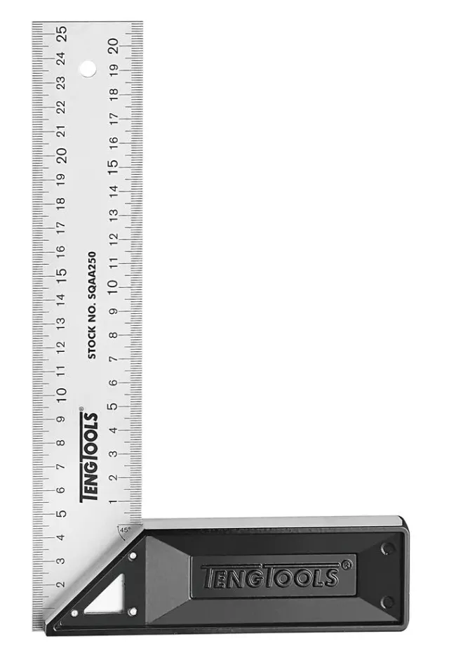 TengTools Squadra Alluminio 200mm per legno