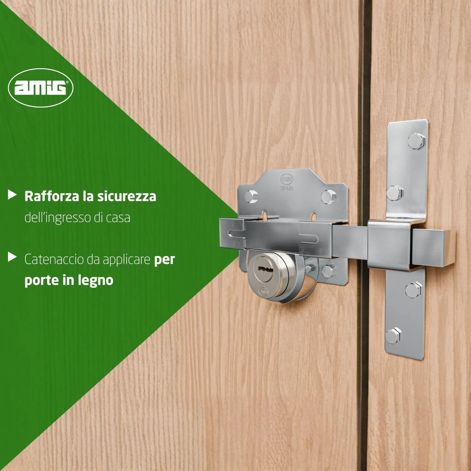 Amig Mod. 4 catenaccio sicurezza 88x153 mm cromato lucido