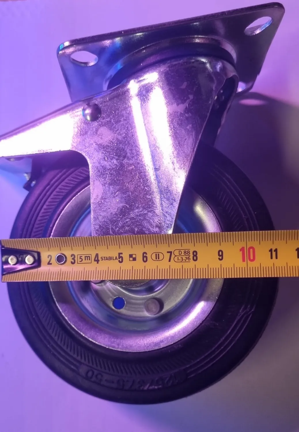 Amig Set 4 Ruote con Freno 125 mm 120 Kg Gomma