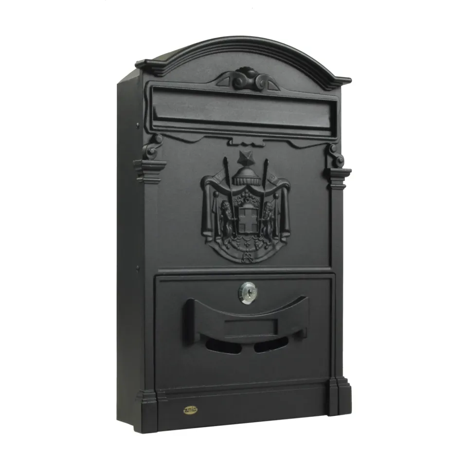 Amig Cassetta Postale Alluminio Nero Opaco 40,5x25,5x8,5 cm