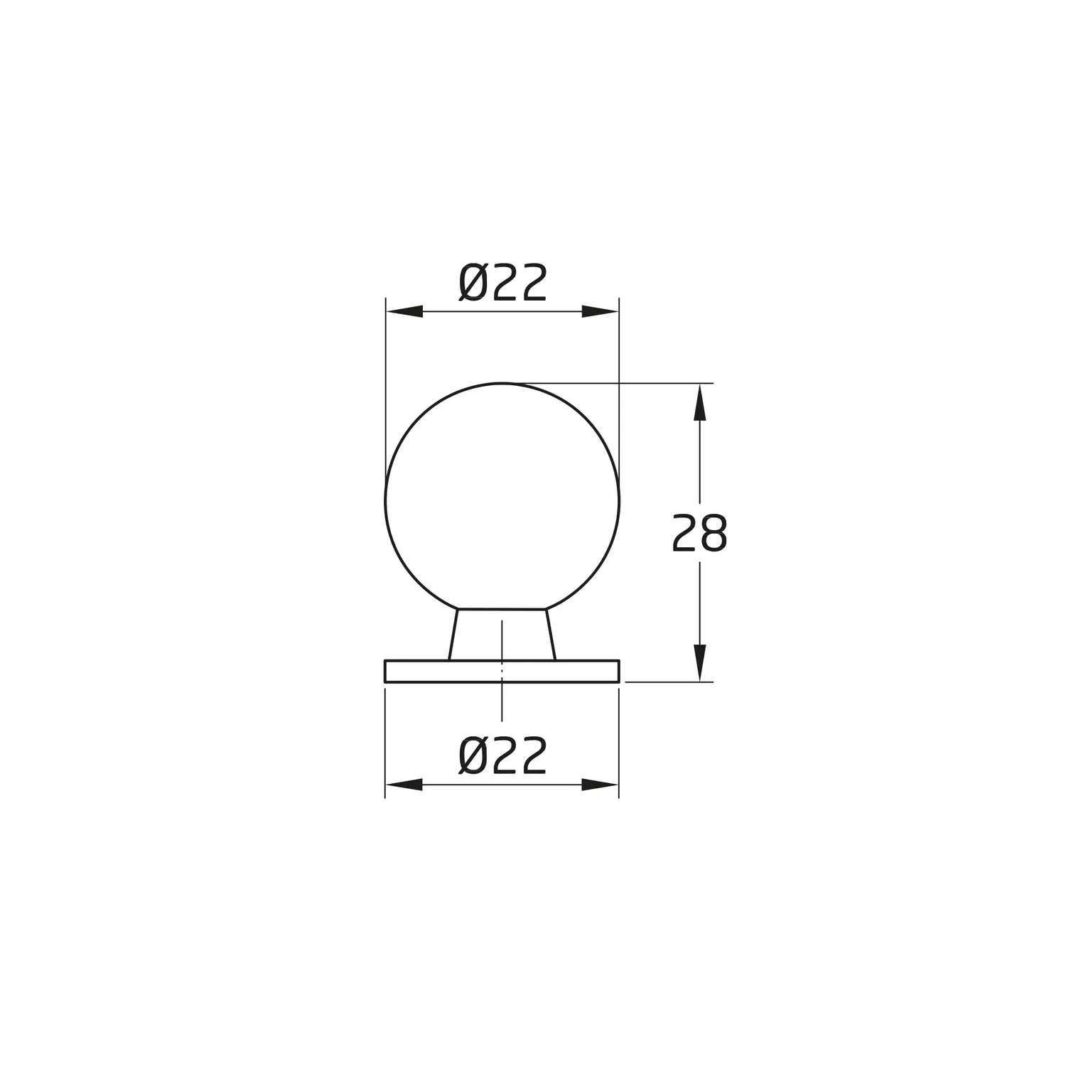 Amig Mod. 812 pomelli mobili D21 mm oro spazzolato 2 pezzi