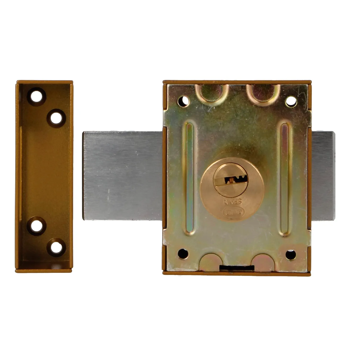 Amig 85 Serratura sovrapposizione oro 85x65 mm