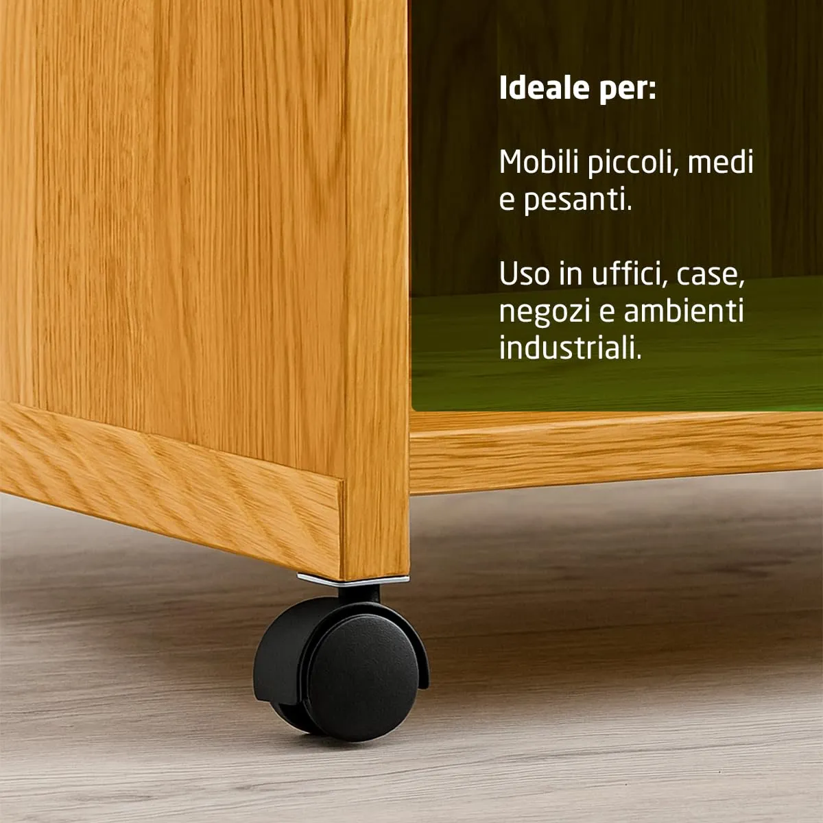 Amig ruote per mobili 40 mm set 4 pezzi senza freno