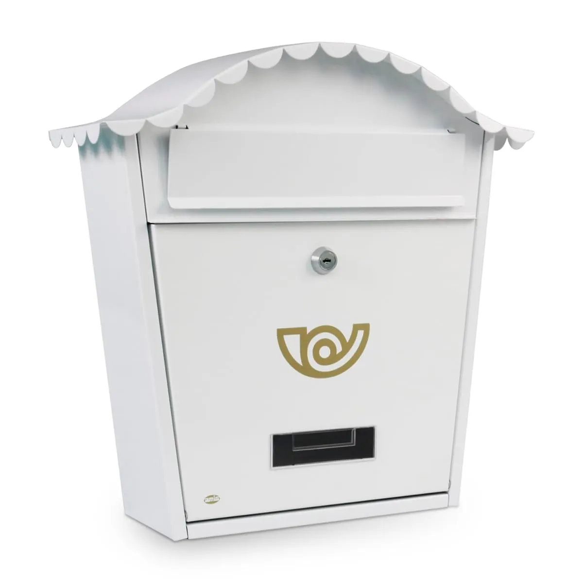Amig Cassetta Postale Esterna Nera Acciaio 37x32 A4