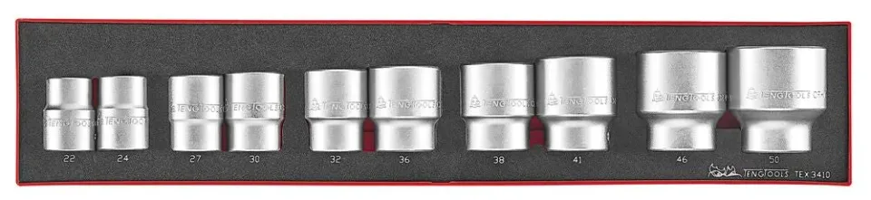 TengTools FOAM set bussole 3/4" 10 pezzi esagonali