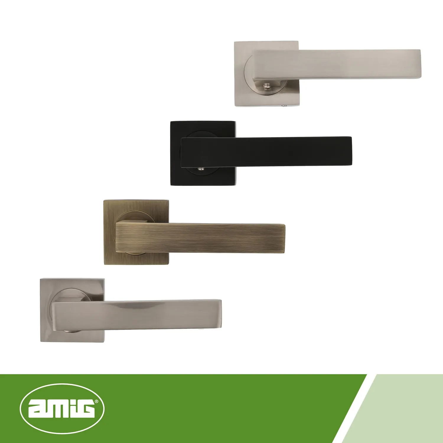 Amig Cadice Maniglia Porta 52x124 mm Nero Opaco