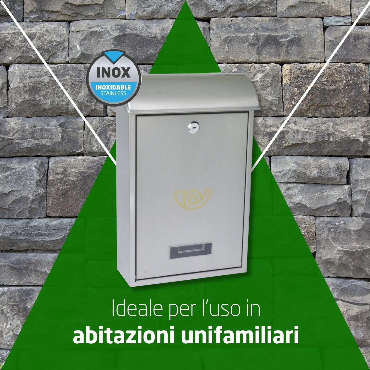 Amig Mod. 2 cassetta postale esterno 400 mm inox