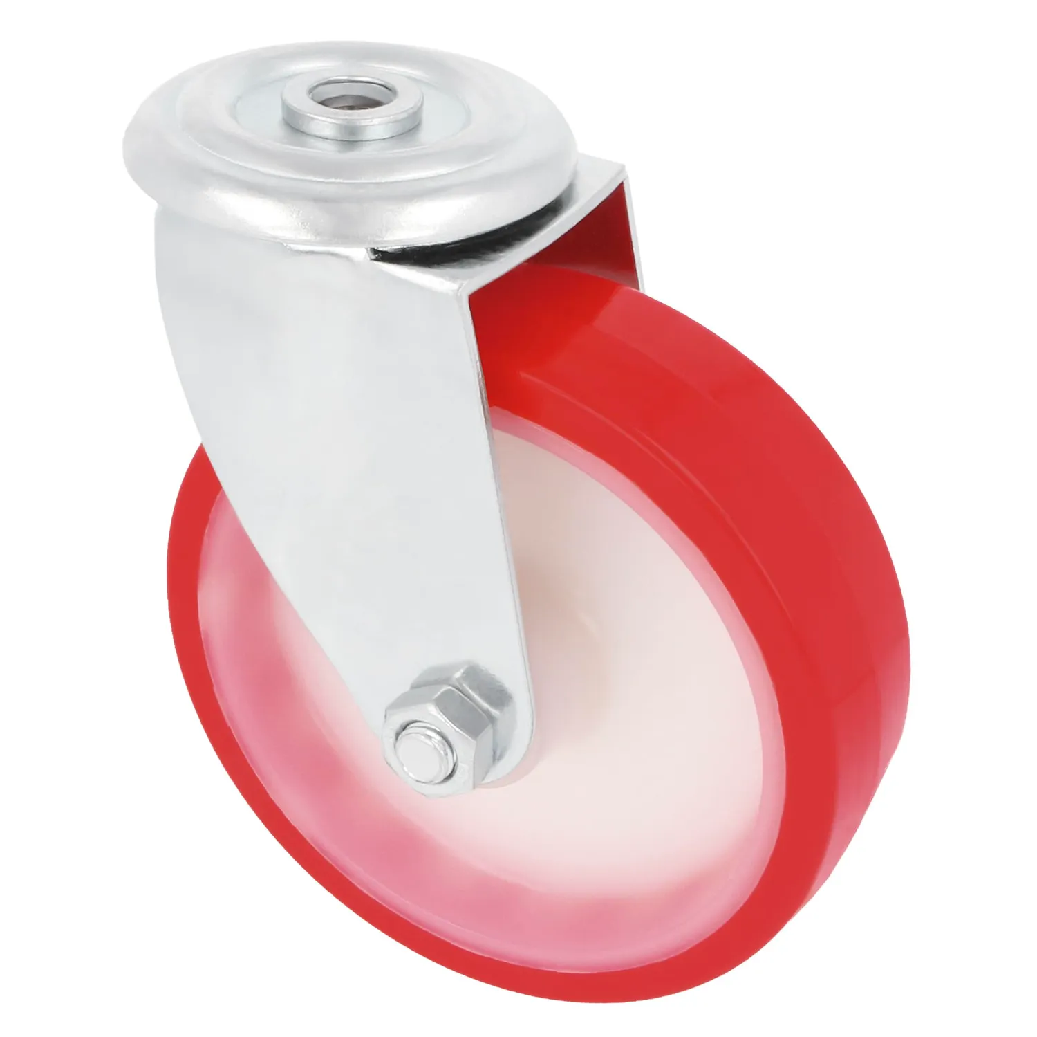 Amig Set 4 Ruote Ø 80 foro rosse poliuretano 100 kg