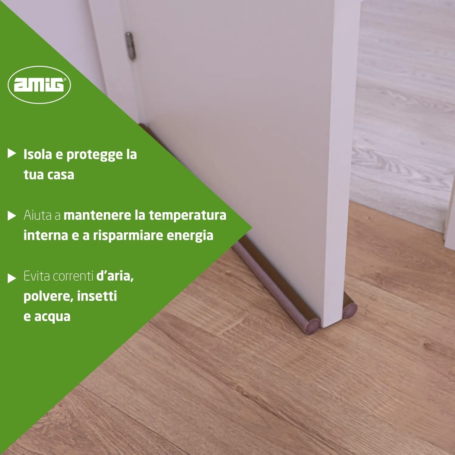 Amig Paraspifferi Doppio Rullo Schiuma Marrone