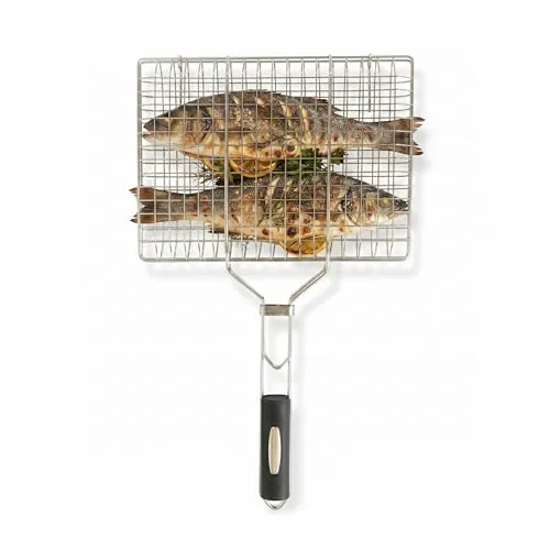 Amig AM34 griglia barbecue doppia 50x32 cm inox