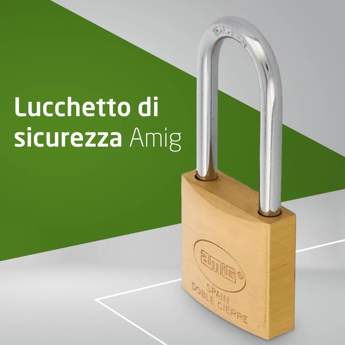 Amig lucchetto di sicurezza ottone 25 mm arco acciaio