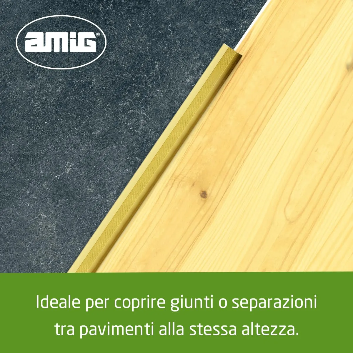 Amig Mod. 3 profilo coprigiunto adesivo 820 mm oro
