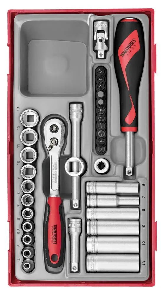 TengTools TT1 set bussole 1/4" 35 pezzi 12 punte
