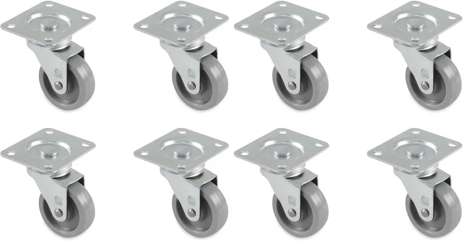 Amig 2500 Ruote Mobili Nylon Ø40 mm Grigie 4 Pezzi