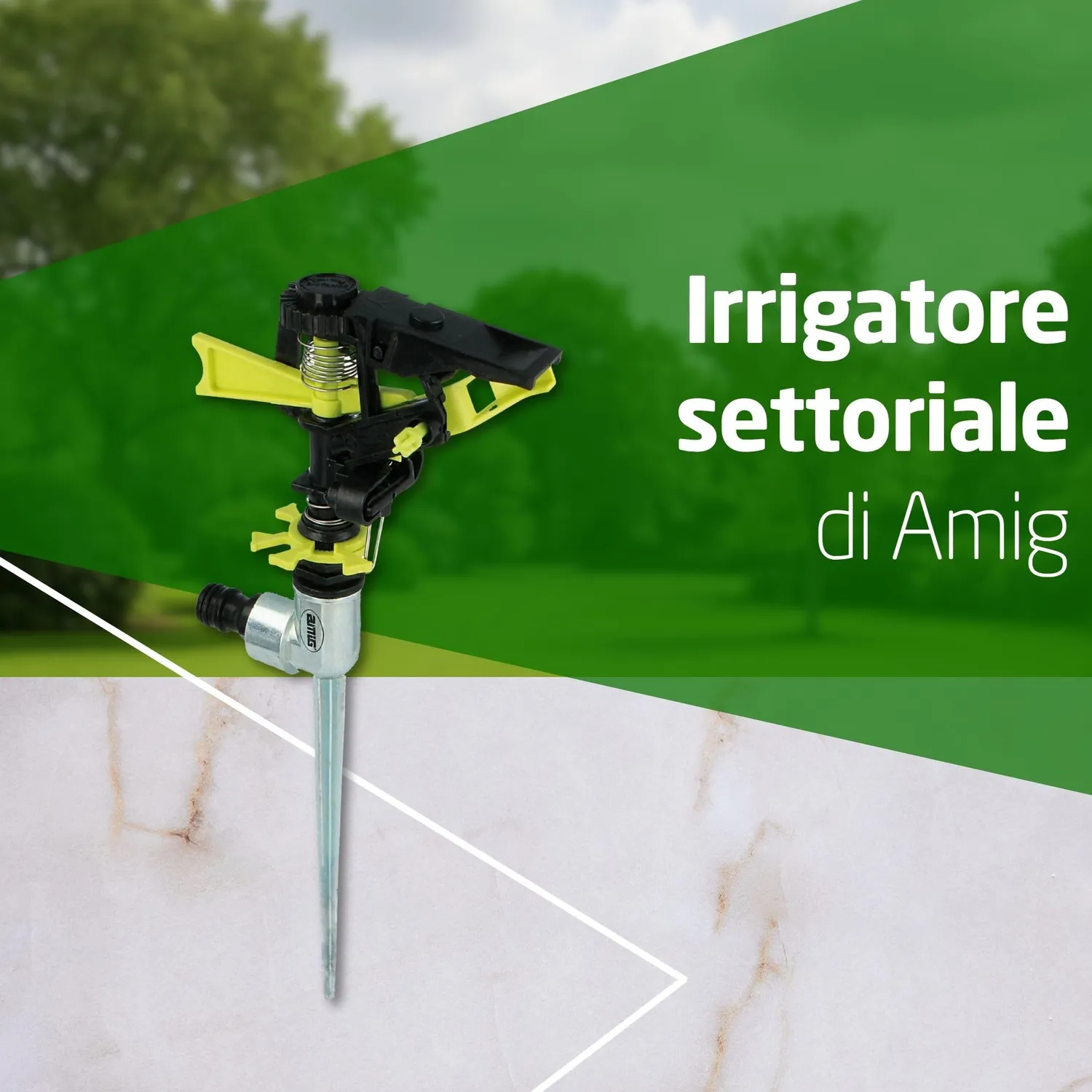 Amig Irrigatore Settoriale Picchetto ABS 300 mm 243 mq