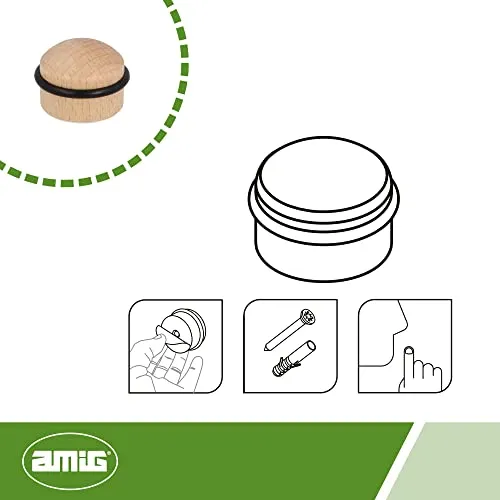Amig fermaporta adesivo faggio 35x29 mm 2 pezzi
