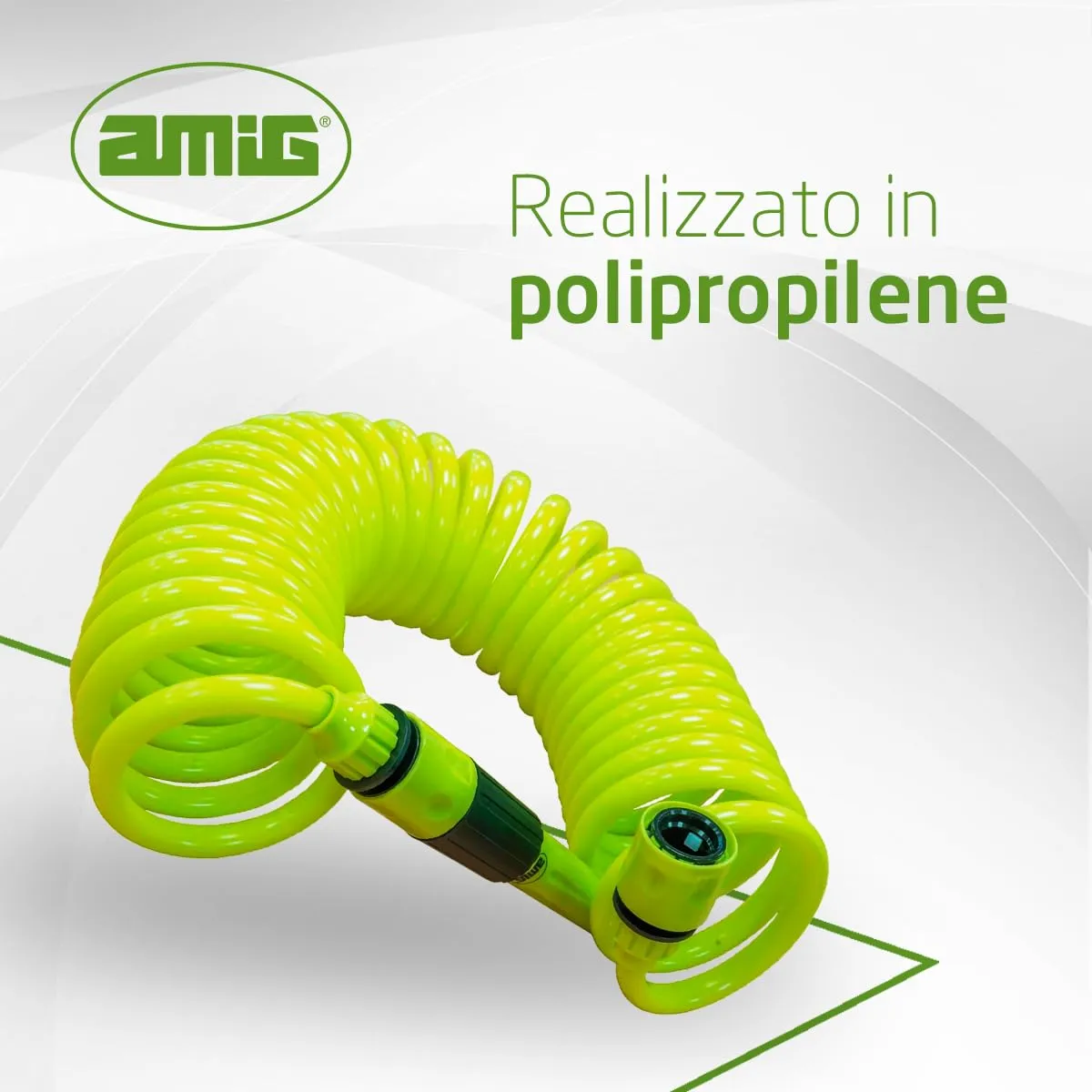 Amig Tubo Spirale Giardino 7,5 m Verde con Lancia Kit
