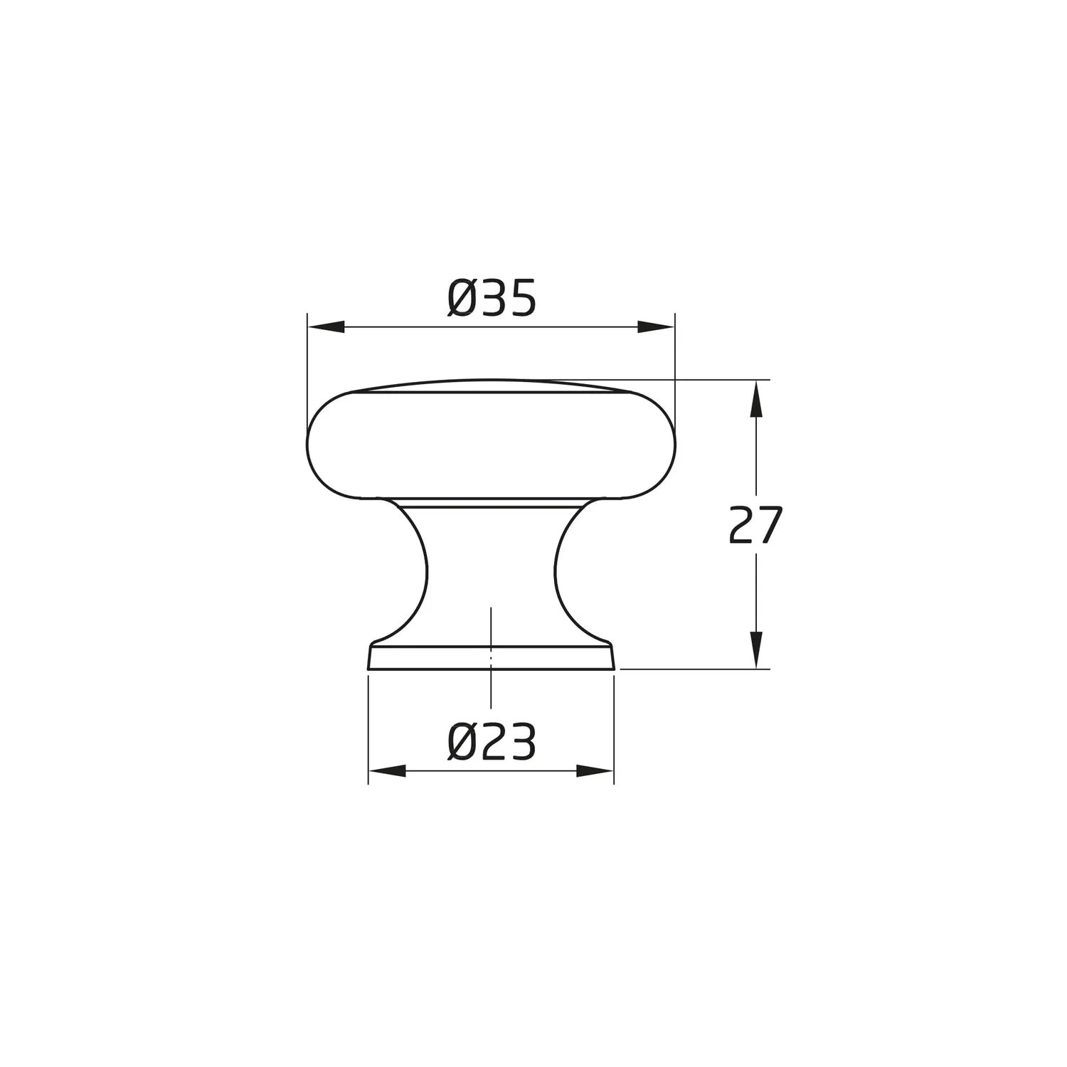 Amig 801 pomello mobili Ø35 mm nichel spazzolato 2 pezzi