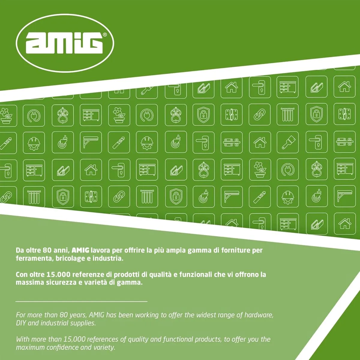 Amig 101 Base serratura infilare nera 50/85 mm