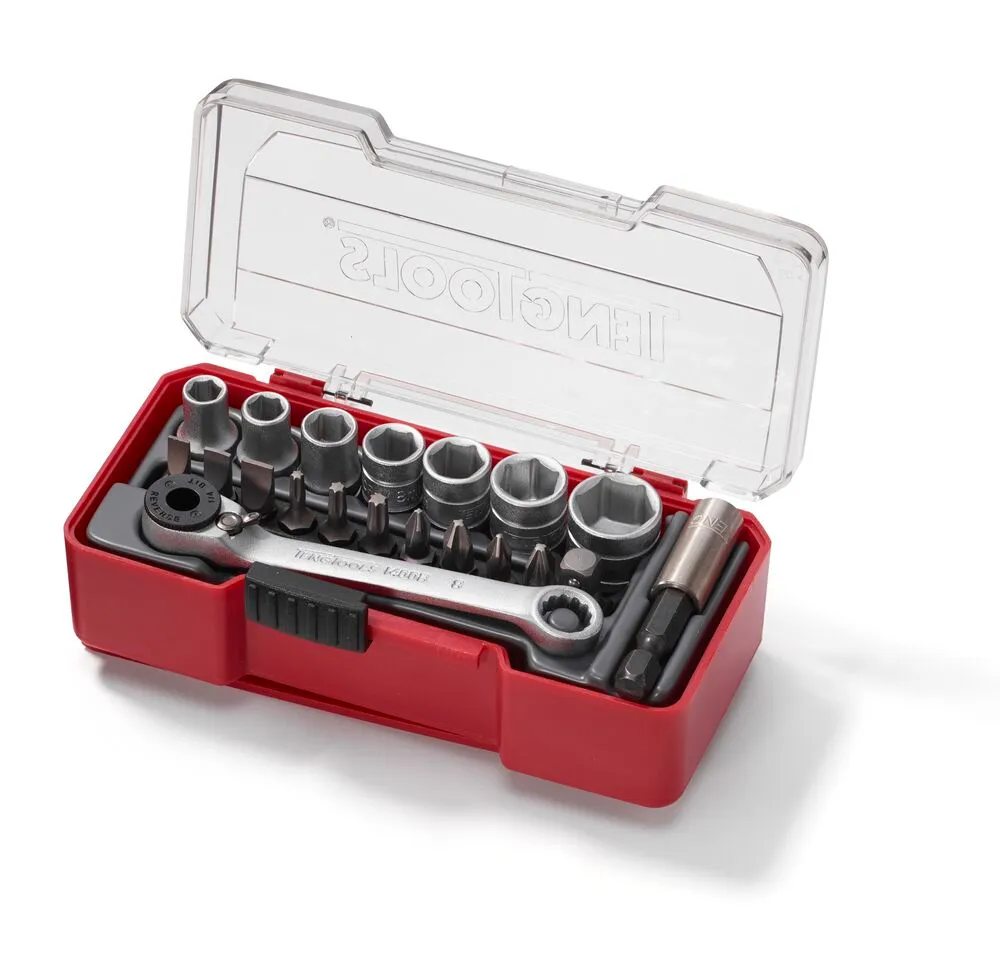 TengTools Set Bussole 1/4" 20 Pezzi Esagonali con Clip