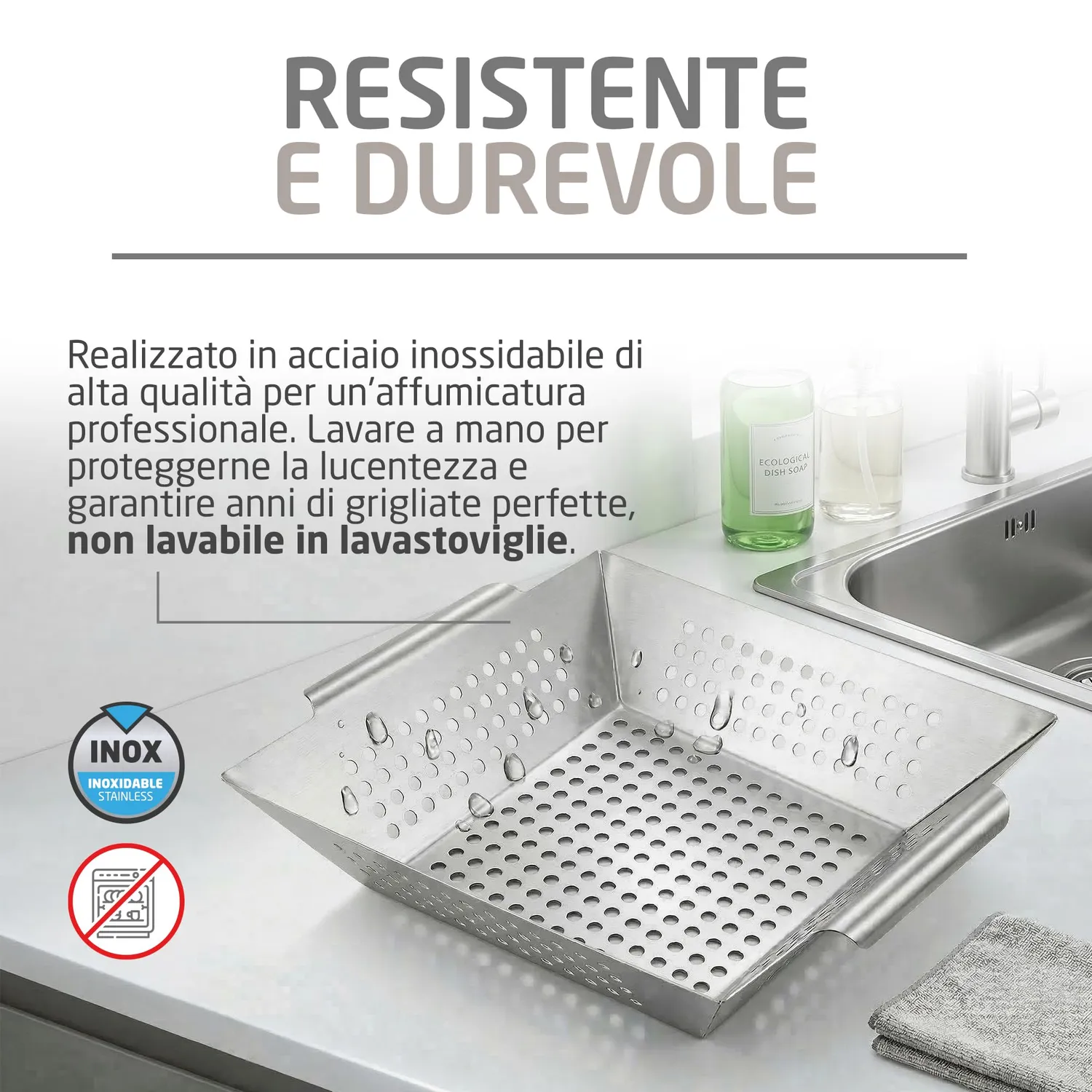 Amig AM07 cesto barbecue verdure acciaio 29 cm