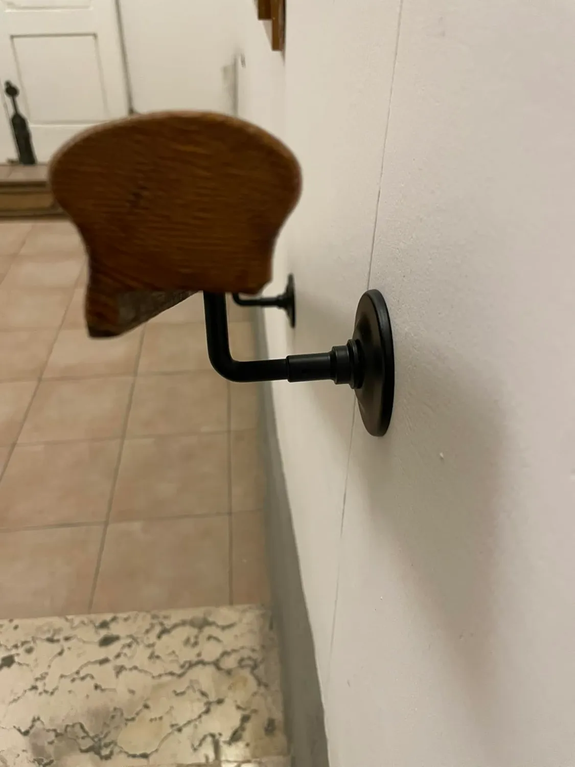 Amig Supporto Corrimano Nero Acciaio 70x75x45 mm