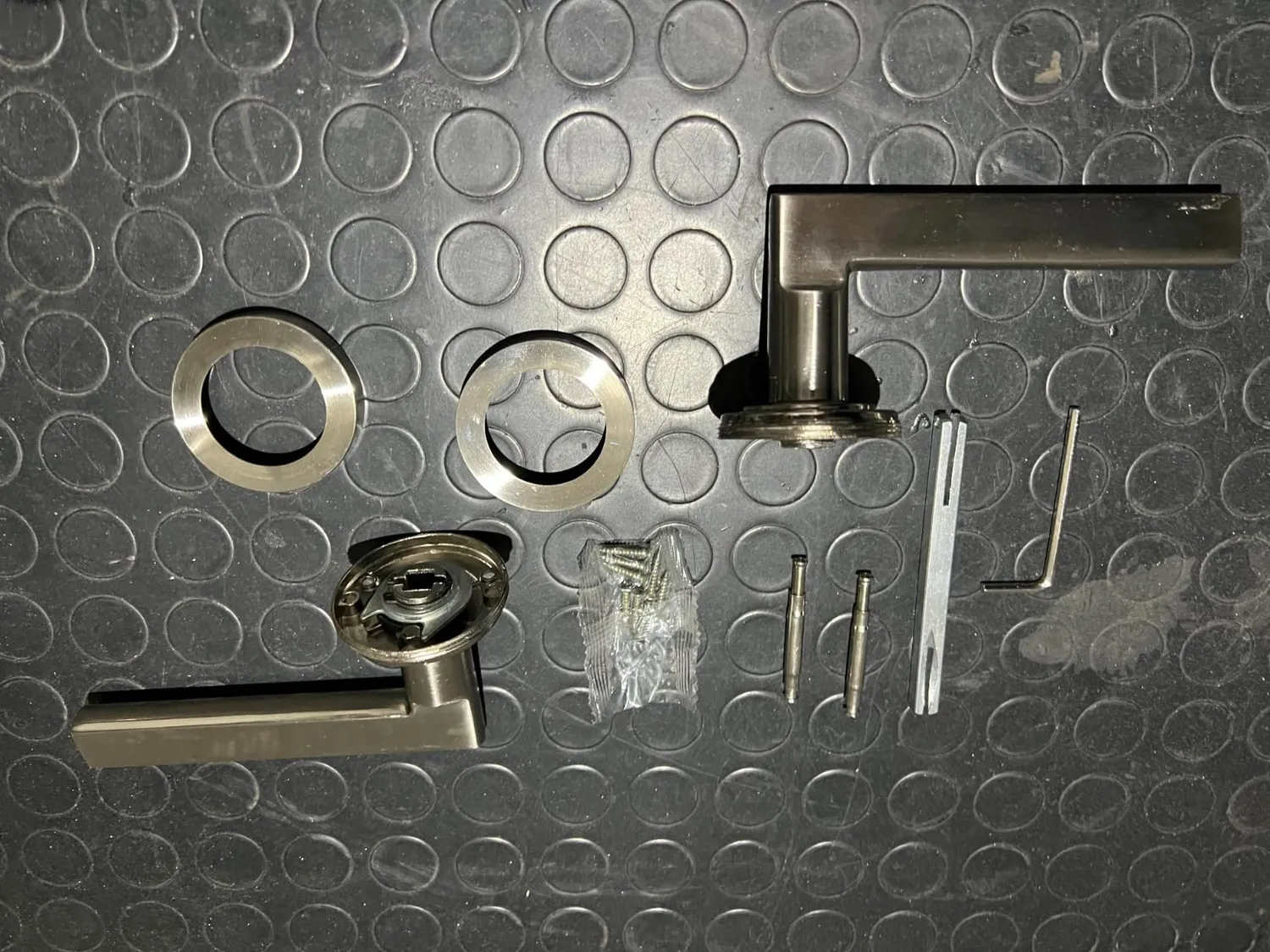 Amig MAI PB85 Maniglia su Placca Porte Interne Nichel Spazzolato