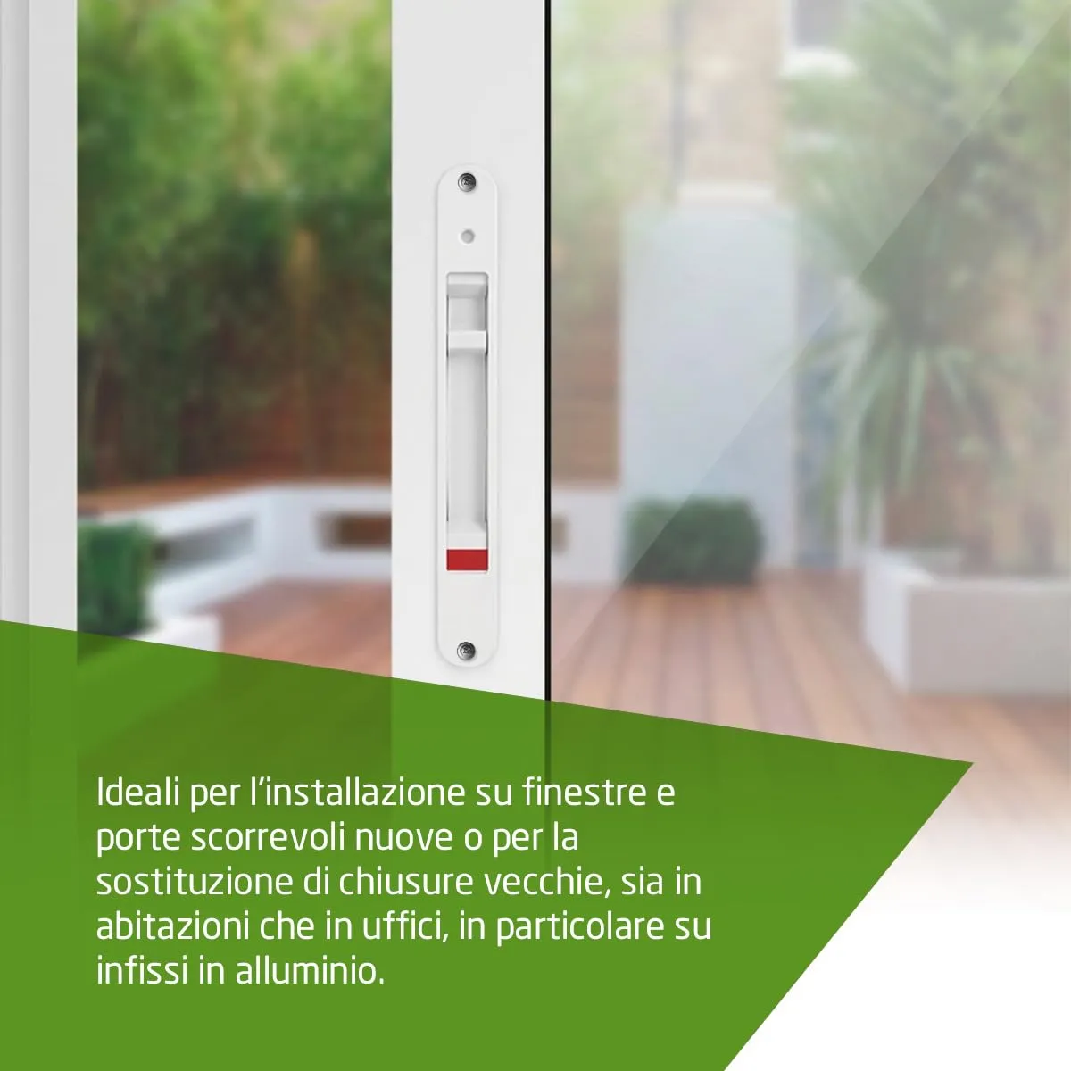 Amig serratura incasso 174 x 29 mm bianca alluminio