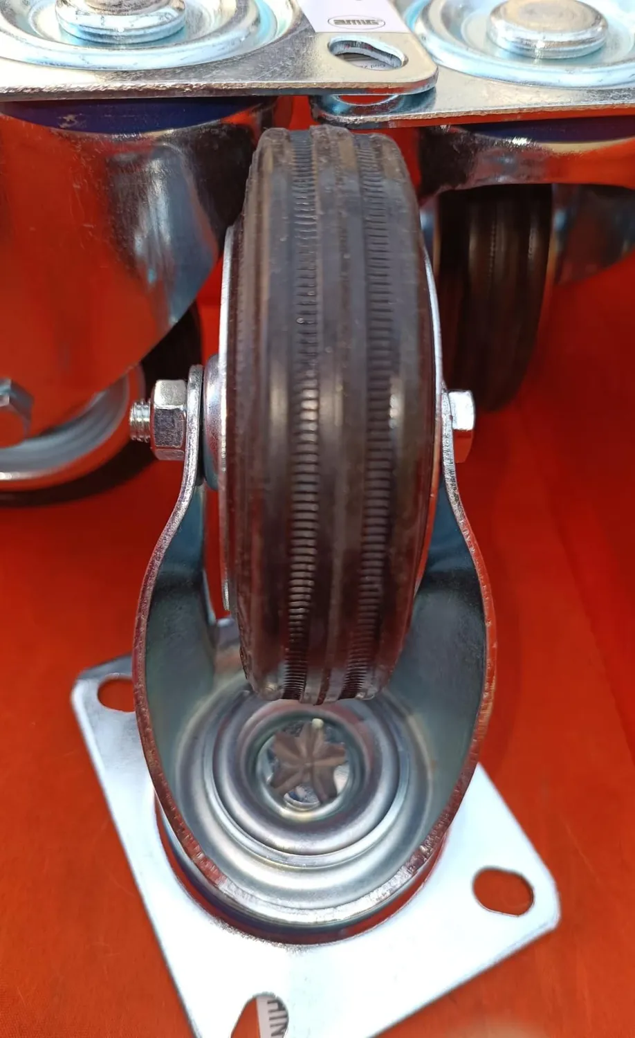 Amig set 4 ruote per mobili 100 mm gomma 90 kg
