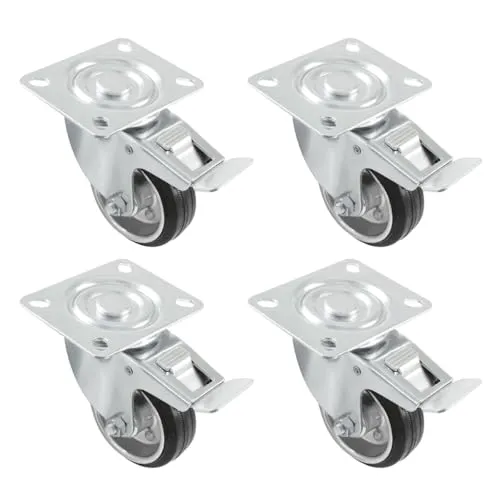 Amig Set 4 Ruote con Freno 125 mm 120 Kg Gomma
