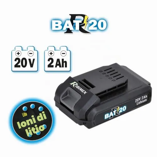 Ribimex RBAT20 batteria litio 20V 2Ah