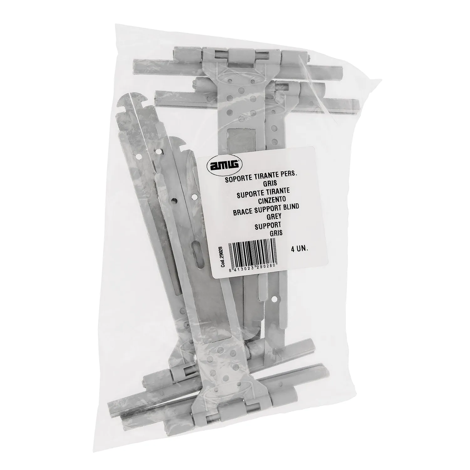 Amig staffe tapparella standard 150 mm 4 pezzi grigio