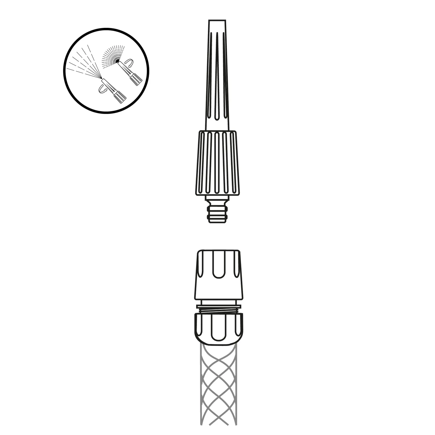 Amig Kit Irrigazione Lancia + Raccordo 1/2ABS 2 Pz