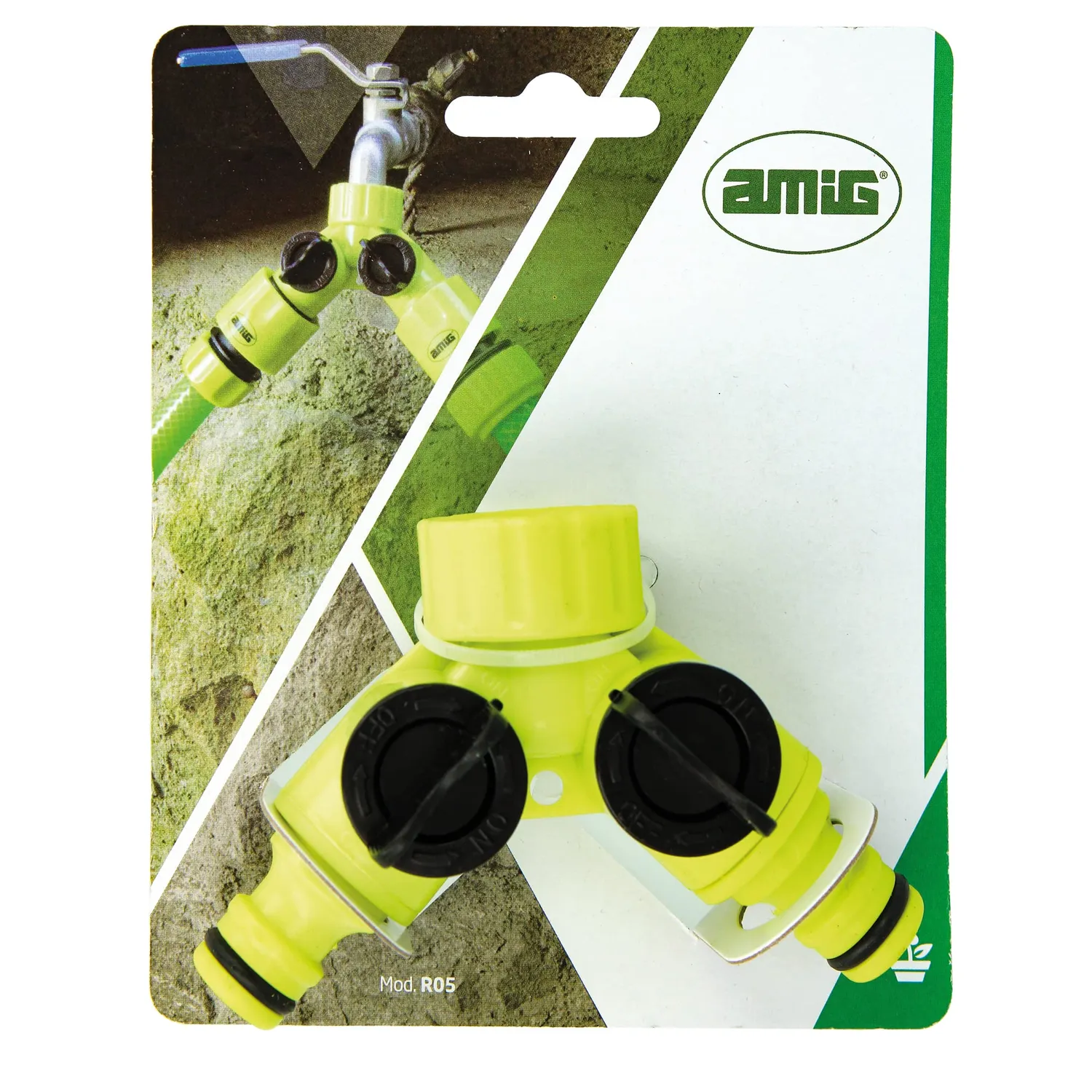 Amig R05 sdoppiatore rubinetto 2 vie verde pistacchio