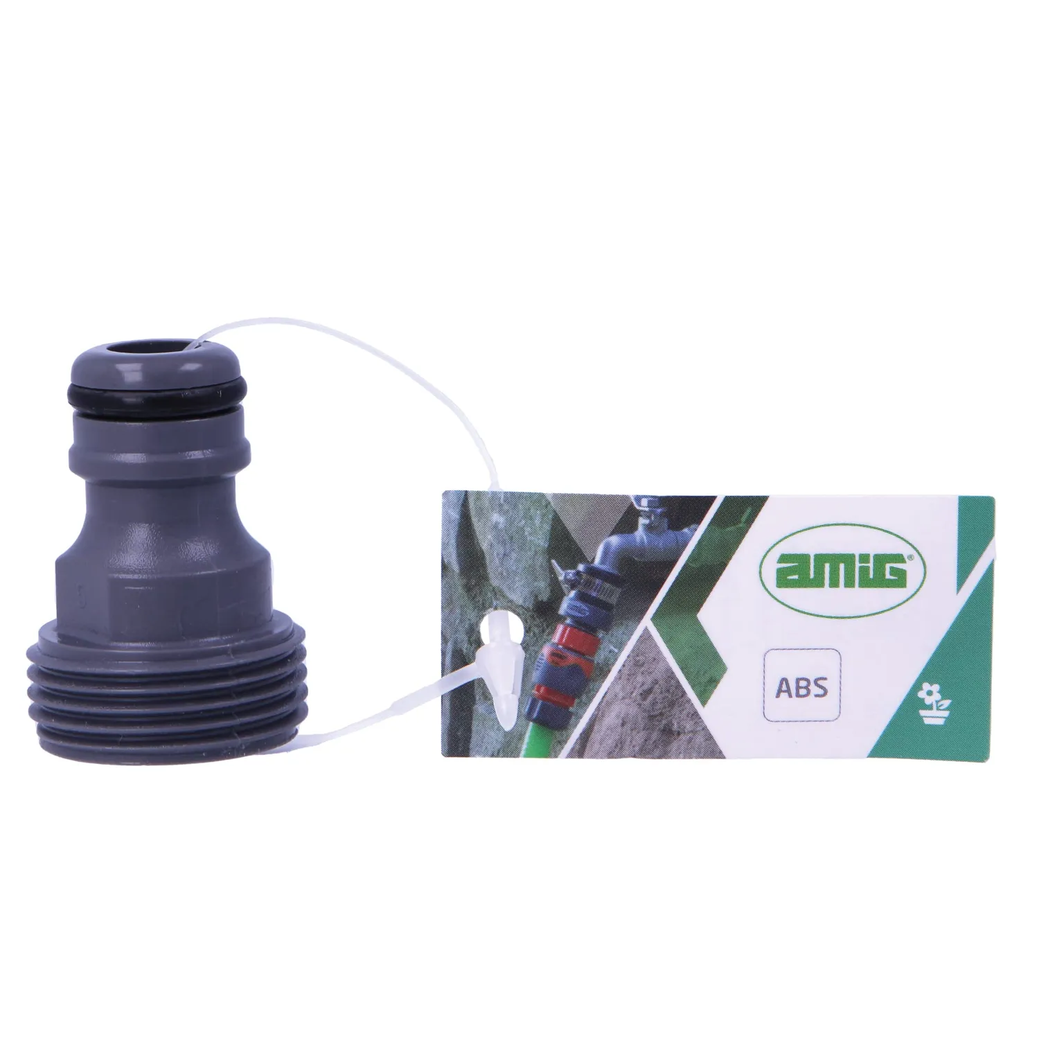 Amig R03 raccordo rubinetto 3/4" grigio ABS gomma
