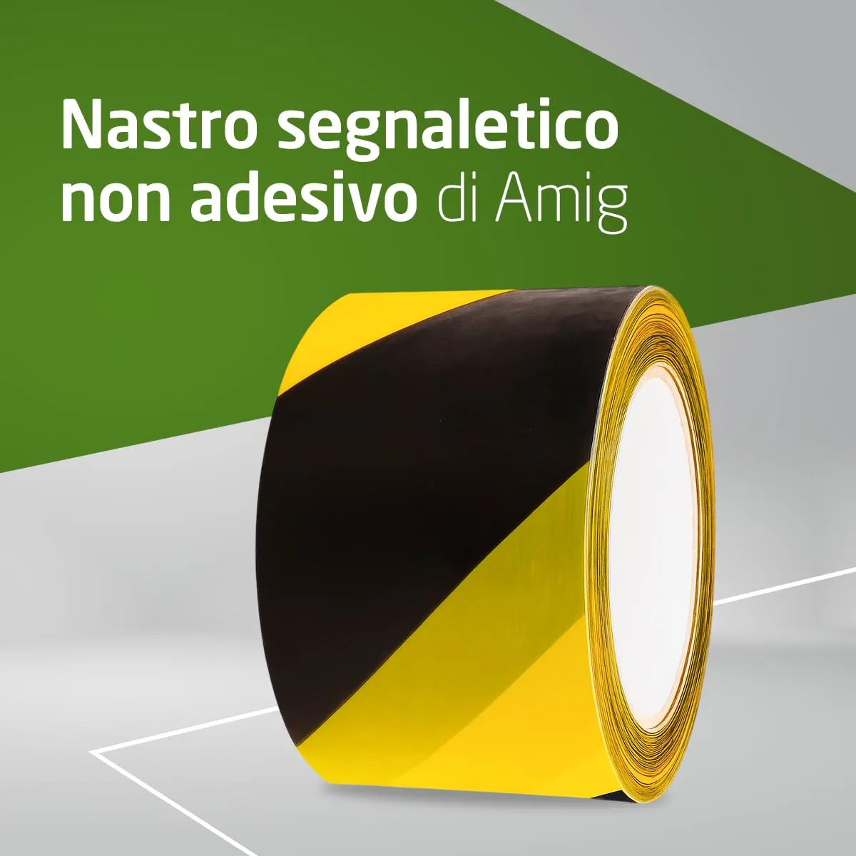 Amig nastro segnaletico giallo-nero 70 mm 15 rotoli